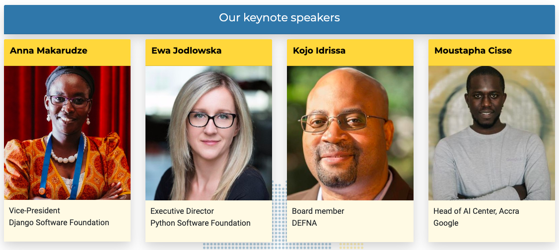PyCon Africa 2019 Keynote Speakers